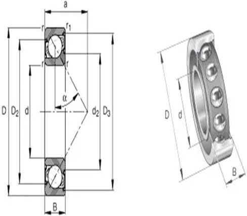 1pcs 7005 7005C/P4 25x47x12 ABEC-7 Angular Contact Bearings Spindle Bearings in Saudi Arabia