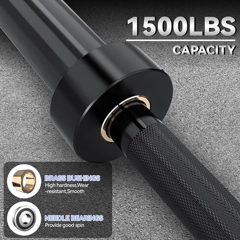 Barbell Bar لرفع الأثقال - 7 أقدام من الخدمة الثقيلة (1500 رطل/700 رطل) ، 4ft Short (500 رطل) ، 47 "EZ Curl Bar - Fits 2" Plates القياسية - التدريب على قوة الصالة الرياضية المنزلية in Kuwait