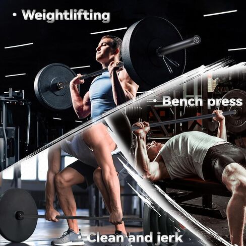 Barbell Bar لرفع الأثقال - 7 أقدام من الخدمة الثقيلة (1500 رطل/700 رطل) ، 4ft Short (500 رطل) ، 47 "EZ Curl Bar - Fits 2" Plates القياسية - التدريب على قوة الصالة الرياضية المنزلية in Kuwait