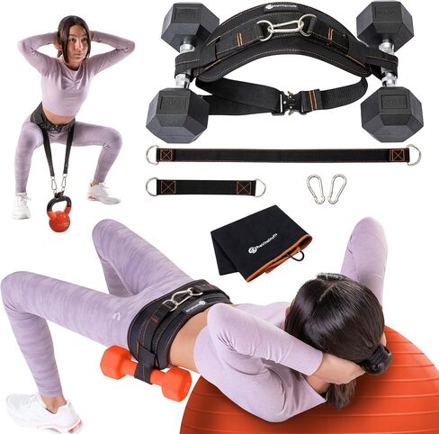حزام دفع الورك للنساء والرجال - معدات تجريب الغلوت الشاقة ل Dummbell و Kettlebell & Plates يصل إلى 300 رطل - حزام تراجع مرجح - فرقة Thrust الورك للمنزل والصالة الرياضية in Saudi Arabia