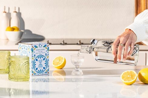 Crystal Bell Cocktail قياس Jigger لـ Bartending - من جانب مزدوج 1 أوقية و 2 أونصة قياس مشروب زجاجي للكوكتيلات مع تعبئة الهدايا الفاخرة - ضرورية بارز في المنزل (حافة الذهب) in Saudi Arabia