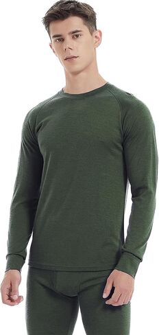 Iguana Mens 100 ٪ Merino Wool Base Base Top - فصل الشتاء التزلج على التزلج على التخييم in Kuwait