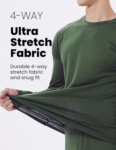 Iguana Mens 100 ٪ Merino Wool Base Base Top - فصل الشتاء التزلج على التزلج على التخييم in Kuwait