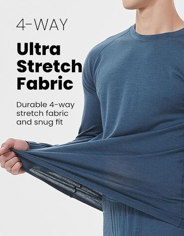 Iguana Mens 100 ٪ Merino Wool Base Base Top - فصل الشتاء التزلج على التزلج على التخييم in Kuwait