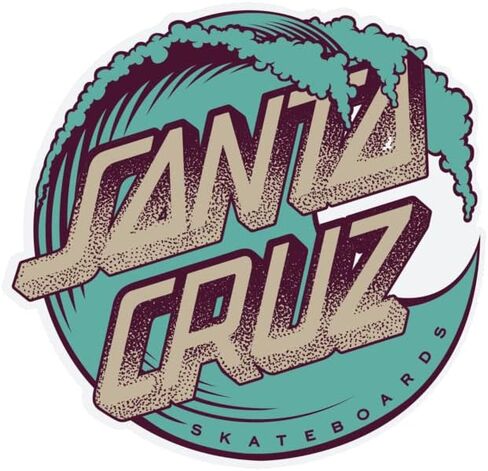 Santa Cruz Skateboard Mylar Sticker Stipple Wave Dot Multi 4" in Saudi Arabia
