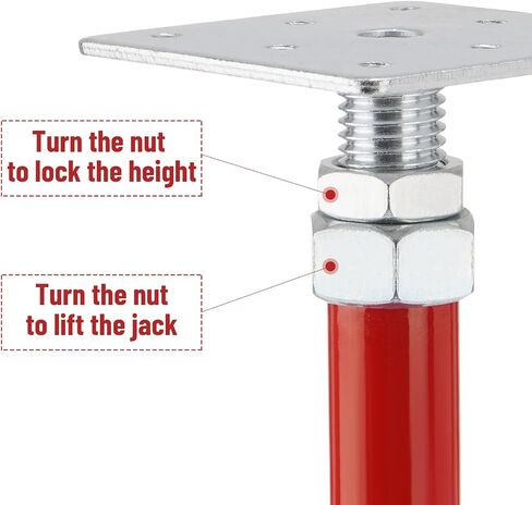 5-8" House Floor Jacks Adjustable Screw Jacks Post, Foundation Jacks for Leveling The Basement Floor, Load Capacity 5000lbs, 4PCS in Kuwait