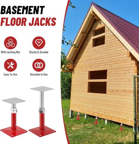 5-8" House Floor Jacks Adjustable Screw Jacks Post, Foundation Jacks for Leveling The Basement Floor, Load Capacity 5000lbs, 4PCS in Kuwait