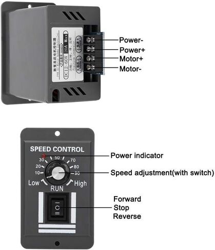 DC Motor Speed Controller 12V, DC Motor Controller, Forward/Reverse Electric Motor Fan Speed Controllerr for Brush Motorr in Saudi Arabia