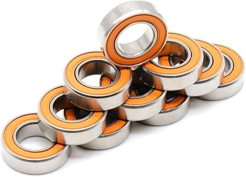S689 2RS Bearing 9x17x5mm Stainless Steel Hybrid 689 Ball Bearings 2Pcs(2PS686RSCB-Orange) in Saudi Arabia