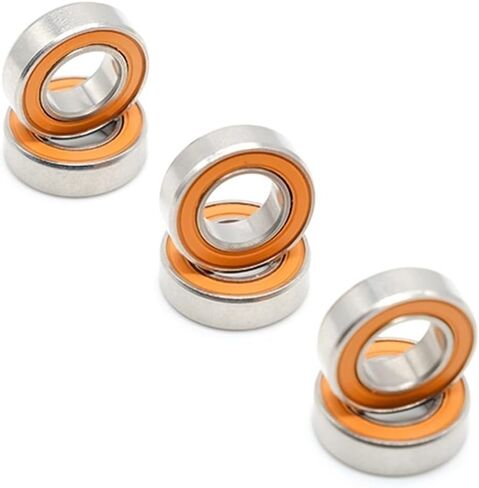 S689 2RS Bearing 9x17x5mm Stainless Steel Hybrid 689 Ball Bearings 2Pcs(2PS686RSCB-Orange) in Saudi Arabia