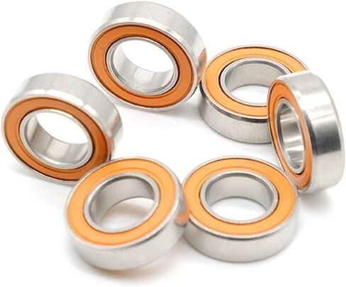 S689 2RS Bearing 9x17x5mm Stainless Steel Hybrid 689 Ball Bearings 2Pcs(2PS686RSCB-Orange) in Saudi Arabia