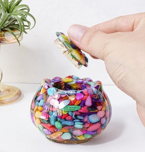 قوالب سليكون جرة 3pcs ، قوالب راتنج جرة مع غطاء ، قوالب الإبوكسي لصندوق تخزين المجوهرات DIY ، حامل الشموع ، حاوية حلوى ، هدايا حرفة الإبوكسي (Style3) in Kuwait