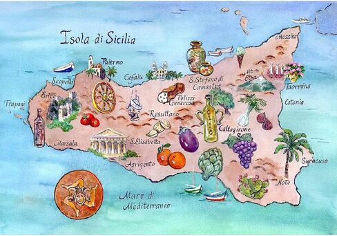 CafePress Map Of Sicily Mug 11 oz (325 ml) Ceramic Coffee Mug in Saudi Arabia