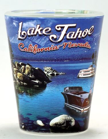 Lake Tahoe California Nevada Photo Collage Shot Glass in Saudi Arabia