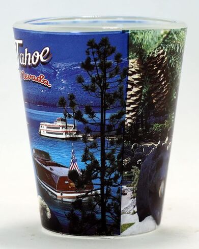 Lake Tahoe California Nevada Photo Collage Shot Glass in Saudi Arabia