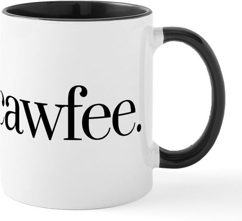 CafePress Cawfee Mugs 11 oz (325 ml) Ceramic Coffee Mug in Saudi Arabia