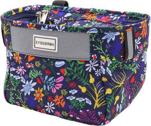 Kids Bike Basket,Bicycle Basket Front, Cute Front Frame Handlebar Bag with Reflective Straps Two Zipper Lip Fit Toddlers Bike Scooter,Waterproof Oxford Cloth Bike Basket for Boys, Girls in Saudi Arabia
