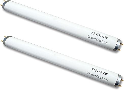 2pack F15T12-CW Cool White 15Watt Fluorescent Light Bulb,18inch 4100K Straight Linear Preheat Lamp,T12 Tube 1.5'' Dia Replacement for Kitchen and Bath in Saudi Arabia