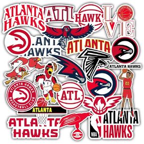 22 PCS Set of Atlanta Decal Hawks Stickers Pack Atlanta Vinyl Hawks 2-3 inches in Kuwait