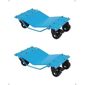 Car Dolly Set of 4, 6000LBS Car Wheel Dolly, Heavy Duty Vehicle Dolly with 360° Rotational Wheel and Antiskid for Moving Car, Pickup Trucks, Red in Saudi Arabia