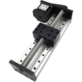 [57mm Open Step 1.2Nm] Linear Guide Rail Slide Stage Double Linear Rail X-Y-Z Axis 100-1200mm Stroke BallScrew SFU1204 1605 1610 Nema23 Stepper Motor(900mm SFU1610) in Kuwait