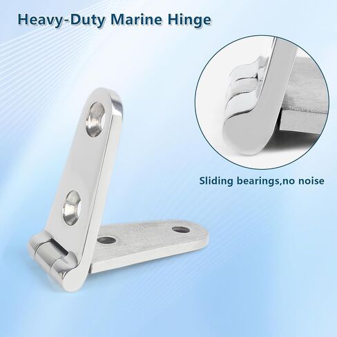 316 Stainless Steel Boat Hatch Hinges,4inchx 1inch (103 X 27 mm) Polished Marine Hinge,Marine Boat Hatch Heavy Duty Hinges with Screws,for Boats, Yachts, Doors, Deck,Windows, Cabinets (4 Pack) in Kuwait