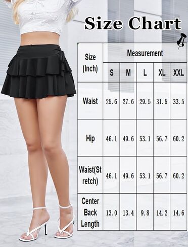 Avidlove Mini Skirts for Women Casual Micro Y2K Pleated Skirt Layered Ruffle Short Skirts Cheer Skirt Cosplay Outfits S-XXL in Saudi Arabia