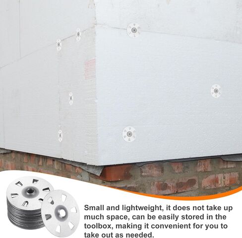 HARFINGTON 500pcs Foam Board Fasteners Washers 1-3/8 Inch Galvanized Steel Wall Washer for Fixing Fastening Installation Foam Board Panels in Saudi Arabia