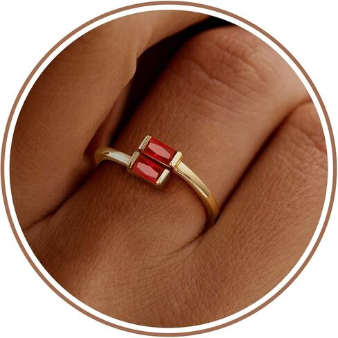 حلقات Jsjoy Birthstone للنساء اللواتي يزحثون من الأزرق الزرقاء الهدايا لأمي خاتم CZ للأحجار الكريمة لها لخواتم الذهب المراهقين التي لا تشوه الهدايا المجوهرات الدائرية القابلة للتعديل in Saudi Arabia