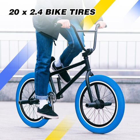 Zukka 20 X 2.4 إطار الدراجة 2 حزمة 20 بوصة × 2.4 BMX إطار إطارات للطي للطي للدراجة الجبلية MTB ، دراجة ركاب الدراجات BMX in Kuwait