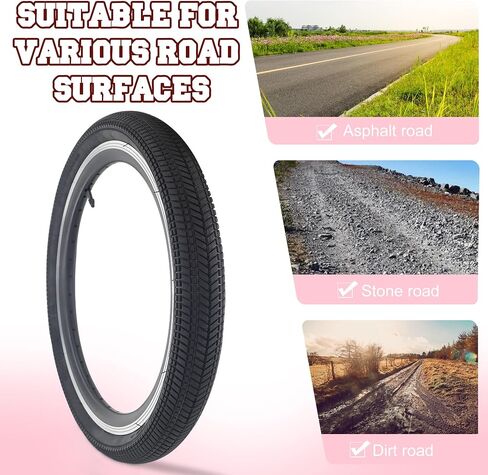 WEEROCK 1/2 Pack 20 Inch Bicycle Tire 20 * 2.125 with Inner Tubes,Bike Tyre for BMX, MTB Mountain Bike,Child Kid Bike,Tricycle,Crusier Bicycle,Multip Color in Saudi Arabia