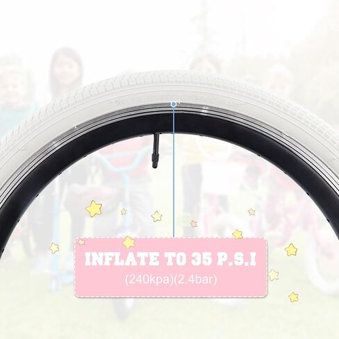 WEEROCK 1/2 Pack 20 Inch Bicycle Tire 20 * 2.125 with Inner Tubes,Bike Tyre for BMX, MTB Mountain Bike,Child Kid Bike,Tricycle,Crusier Bicycle,Multip Color in Saudi Arabia