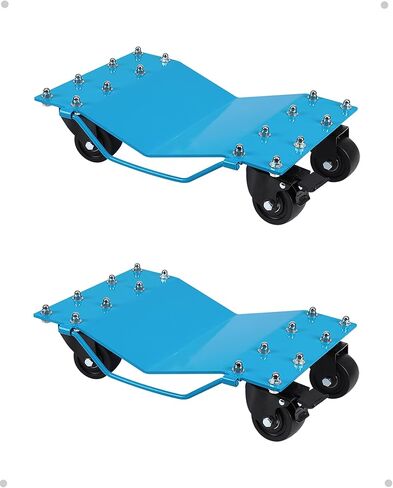 Car Dolly Set of 4, 6000LBS Car Wheel Dolly, Heavy Duty Vehicle Dolly with 360° Rotational Wheel and Antiskid for Moving Car, Pickup Trucks, Red in Saudi Arabia