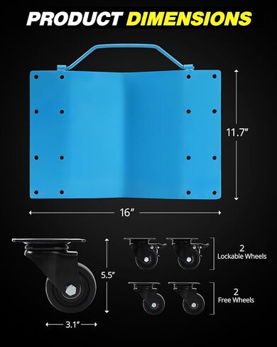 Car Dolly Set of 4, 6000LBS Car Wheel Dolly, Heavy Duty Vehicle Dolly with 360° Rotational Wheel and Antiskid for Moving Car, Pickup Trucks, Red in Saudi Arabia