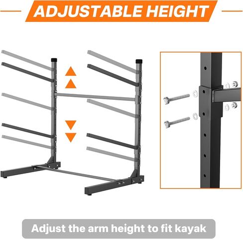 Torack Garage Floor Kayak Storage Rack ، حامل تخزين قوارب الكاياك الثقيلة ذات الطبقات الثقيلة in Kuwait