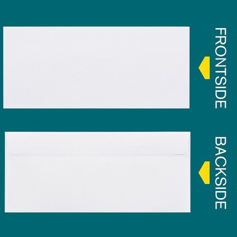 #10 Security Envelopes Self Seal 500 Pack - Windowless mailing Envelopes with Flip and Stick Closure, 4 1/8 x 9 1/2 Inches, 24 lb Heavy Duty Paper, White in Saudi Arabia