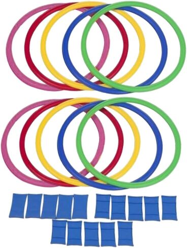 DYNWAVE 10Pcs Agility Training Rings Circle Rings Set Home Gym Fitness Equipment Children Home Hopscotch Toy for Soccer Train Rugby in Kuwait