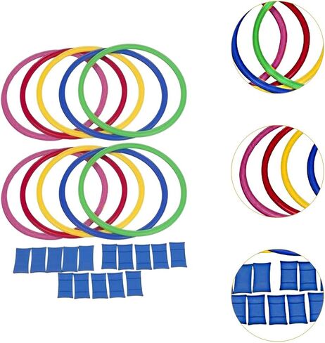 DYNWAVE 10Pcs Agility Training Rings Circle Rings Set Home Gym Fitness Equipment Children Home Hopscotch Toy for Soccer Train Rugby in Kuwait