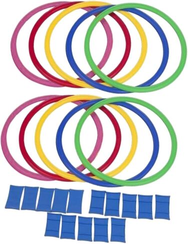 DYNWAVE 10Pcs Agility Training Rings Circle Rings Set Home Gym Fitness Equipment Children Home Hopscotch Toy for Soccer Train Rugby in Kuwait