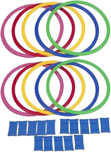 DYNWAVE 10Pcs Agility Training Rings Circle Rings Set Home Gym Fitness Equipment Children Home Hopscotch Toy for Soccer Train Rugby in Kuwait