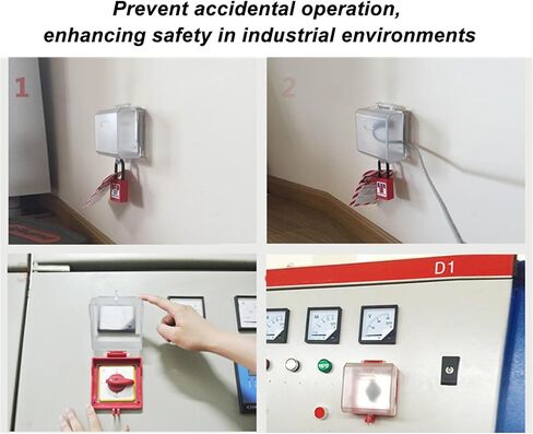 Emergency Stop Button Cover Lockout, Box Type Transparent Push Button Switch Cover, Plastic Switch Cover Protector Lockout Cover, Stop Switch Box, Push Button Cover in Saudi Arabia