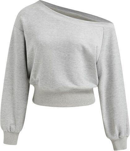 CIDER Womens Off Shoulder Sweatshirt Long Sleeve Pullover Casual Tops in Saudi Arabia