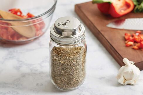 Jarware Salt and Pepper Shaker for Regular Mouth Mason Jars, Grey in Kuwait
