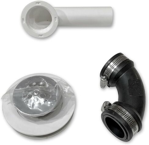 طقم استنزاف أرضية دش الضرر 60.300A أبيض 1-1/2 "أنابيب في خط النفايات الحالي GTW-1069 501599 1.5 بوصة in Saudi Arabia
