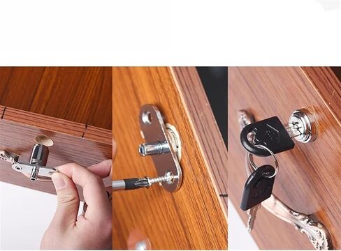 Cabinet Drawer Lock 23,32,40mm Keyed Alike Or Different DIY Furniture Hardware 1Pcs(32mm Keyed Alike) in Saudi Arabia
