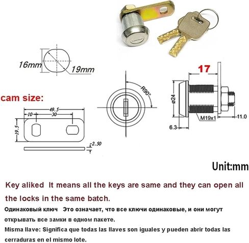 Stainless Cabinet Cam Lock Locker Mailbox Drawer Vending Machine Outdoor Hardware LK005 G1 1Pcs(27mm-KA-SH01) in Saudi Arabia