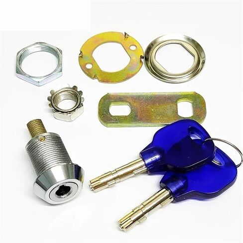Cabinet Cam Lock for ATM Cash Box Equipment with Brass Key Hardware MMS364 A 1Pcs(27mm-KD-SH01) in Saudi Arabia