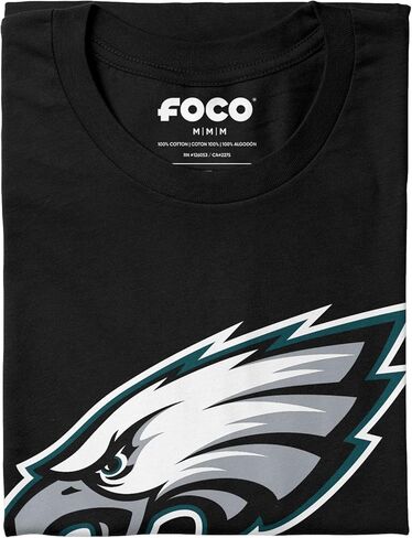 FOCO Men's Men NFL Team Logo Shirt Shirt ، أسود ، كبير in Saudi Arabia