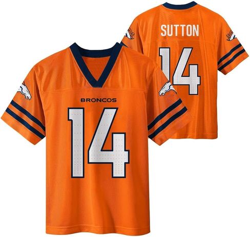 Courtland Sutton Denver Broncos Orange #14 NFL اطفان طفل صغير وأرقام ألوان لاعب المنزل جيرسي in Saudi Arabia