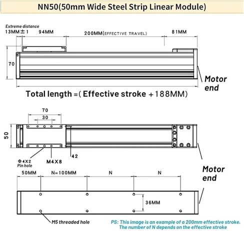 وحدة شريحة مرحلة خطية مرفقة بمقدار 50 مم 42/57 مجموعة محرك محرك محرك محرك تشفير (مع 42 برنامج تشغيل المحرك ، 400 مم SFU1205) in Kuwait